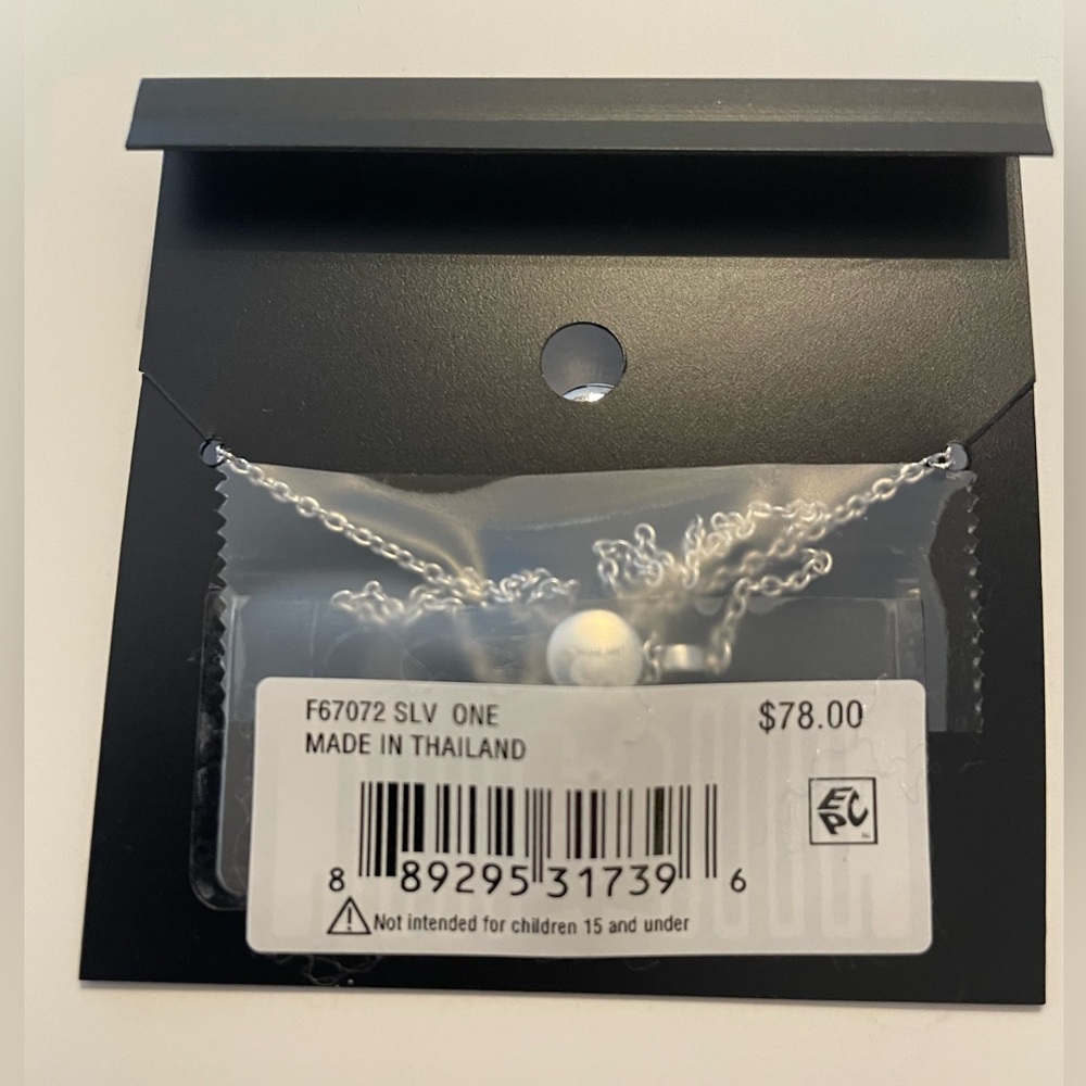 167. Coach open circle silver tone Smokey stone color slider bracelet - Picture 2 of 2